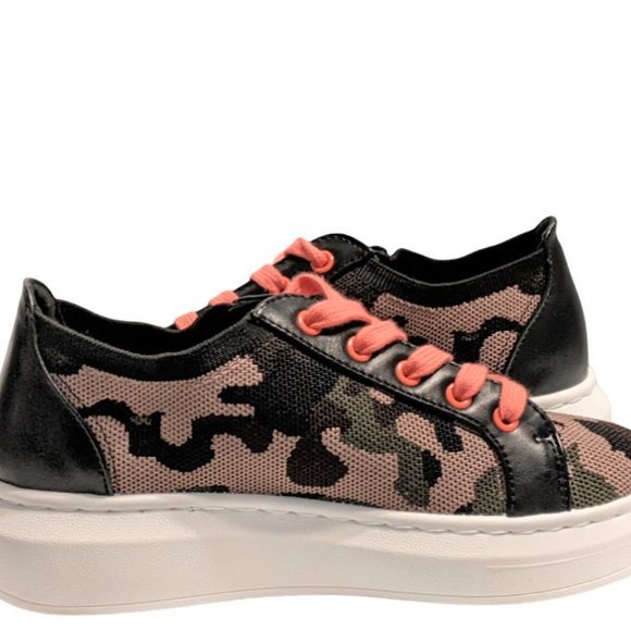 Forever 21 Brown/Green Camo Print Coral Lace-Up Sneaker Shoes New Size 8 - Picture 7 of 9
